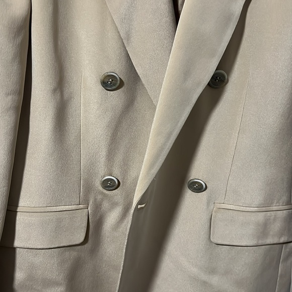 Neutral silk suit set, size 10P - Picture 3 of 8